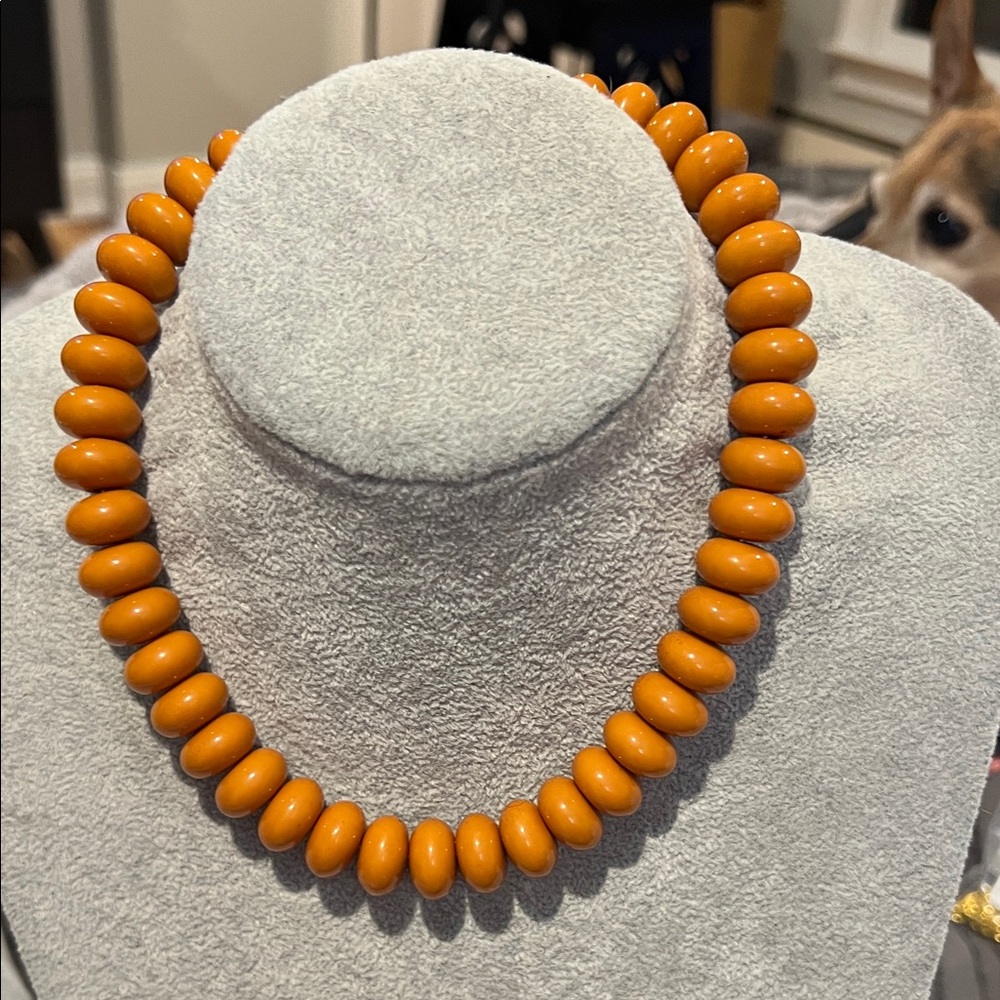Orange Beaded Necklace
